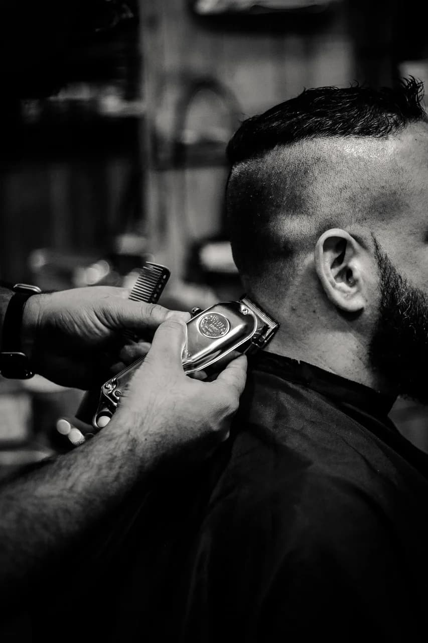 Barber working